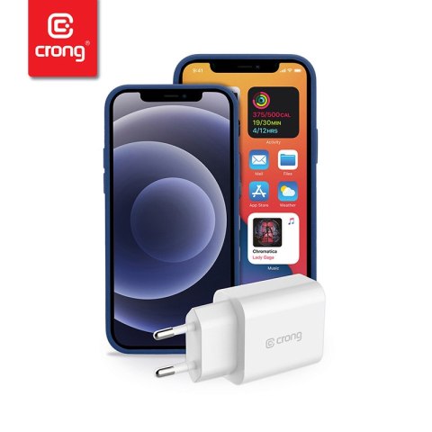 Crong USB-C Travel Charger - Ładowarka sieciowa USB-C Power Delivery 20W (biały) Crong Crong USB-C Travel Charger - Ładowarka sieciowa USB-C Power Delivery 20W (biały) Crong