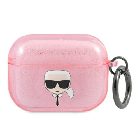 Karl Lagerfeld Karl Head Glitter - Etui Airpods Pro (różowy) Karl Lagerfeld Karl Lagerfeld Karl Head Glitter - Etui Airpods Pro (różowy) Karl Lagerfeld