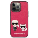 Karl Lagerfeld PU Leather Karl & Choupette Embossed - Etui iPhone 13 Pro (fuksja) Karl Lagerfeld