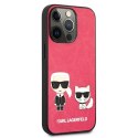 Karl Lagerfeld PU Leather Karl & Choupette Embossed - Etui iPhone 13 Pro (fuksja) Karl Lagerfeld