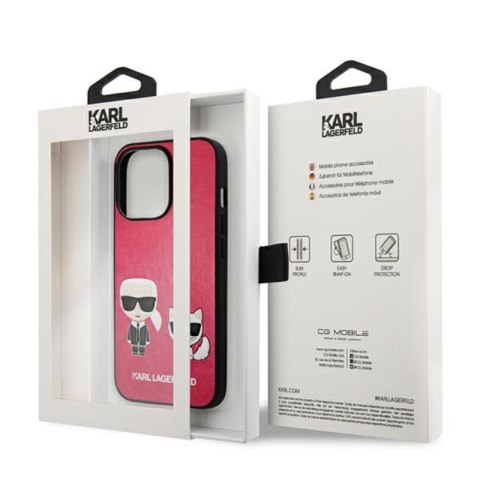 Karl Lagerfeld PU Leather Karl & Choupette Embossed - Etui iPhone 13 Pro (fuksja) Karl Lagerfeld Karl Lagerfeld PU Leather Karl & Choupette Embossed - Etui iPhone 13 Pro (fuksja) Karl Lagerfeld