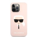 Karl Lagerfeld Silicone Ikonik Karl`s Head - Etui iPhone 13 Pro Max (różowy) Karl Lagerfeld