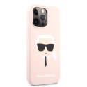 Karl Lagerfeld Silicone Ikonik Karl`s Head - Etui iPhone 13 Pro Max (różowy) Karl Lagerfeld
