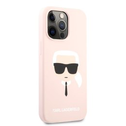 Karl Lagerfeld Silicone Ikonik Karl`s Head - Etui iPhone 13 Pro (różowy) Karl Lagerfeld