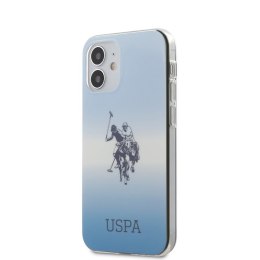 US Polo Assn Dh & Logo Gradient - Etui iPhone 12 Mini (niebieski) US Polo