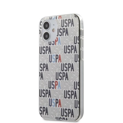 US Polo Assn Logo Mania - Etui iPhone 12 / iPhone 12 Pro (biały) US Polo