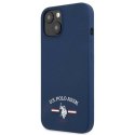 US Polo Assn Silicone Logo - Etui iPhone 13 mini (granatowy) US Polo