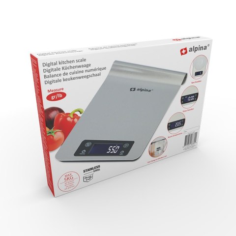 Alpina - elektroniczna waga kuchenna do 5 kg Alpina Alpina - elektroniczna waga kuchenna do 5 kg Alpina