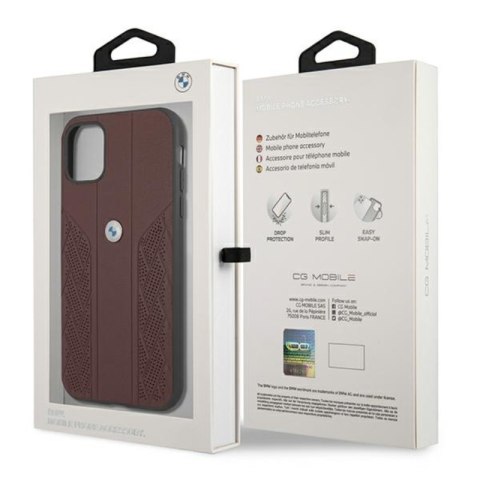 BMW Leather Curve Perforate HC - Etui iPhone 11 (czerwony) BMW BMW Leather Curve Perforate HC - Etui iPhone 11 (czerwony) BMW