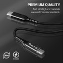 Crong Armor Link - Kabel 60W PD 3A USB-C do USB-C 150cm (czarny) Crong