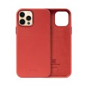 Crong Essential Cover - Etui ze skóry ekologicznej iPhone 12 Pro Max (czerwony) Crong