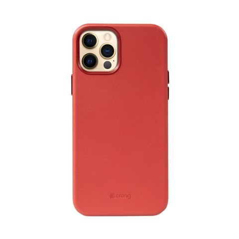 Crong Essential Cover - Etui ze skóry ekologicznej iPhone 12 Pro Max (czerwony) Crong Crong Essential Cover - Etui ze skóry ekologicznej iPhone 12 Pro Max (czerwony) Crong