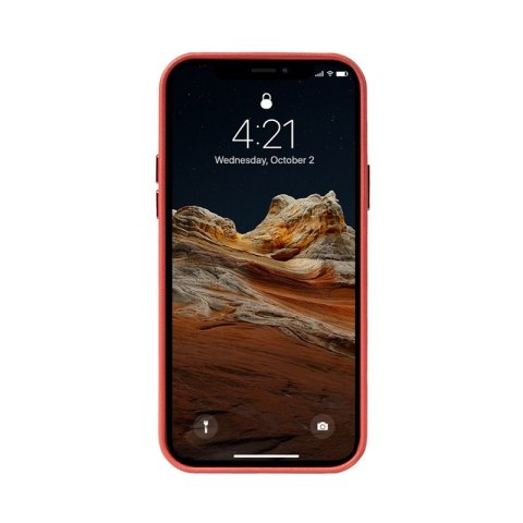 Crong Essential Cover - Etui ze skóry ekologicznej iPhone 12 Pro Max (czerwony) Crong Crong Essential Cover - Etui ze skóry ekologicznej iPhone 12 Pro Max (czerwony) Crong