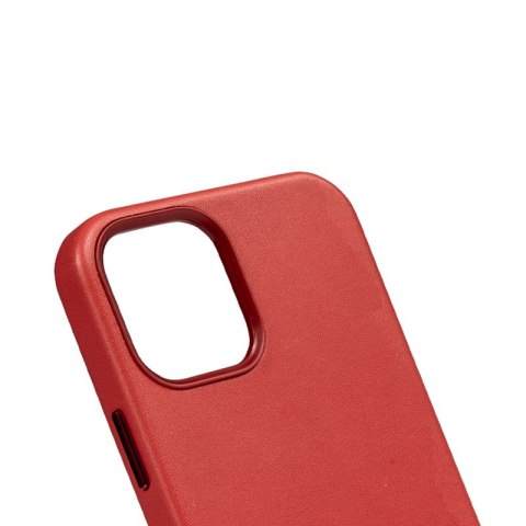 Crong Essential Cover - Etui ze skóry ekologicznej iPhone 12 Pro Max (czerwony) Crong Crong Essential Cover - Etui ze skóry ekologicznej iPhone 12 Pro Max (czerwony) Crong