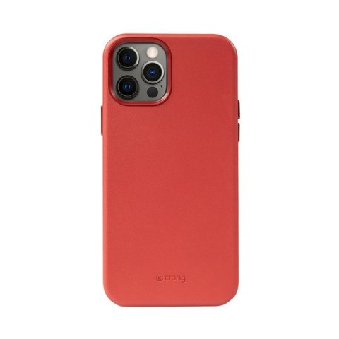 Crong Essential Cover - Etui ze skóry ekologicznej iPhone 12 Pro Max (czerwony) Crong Crong Essential Cover - Etui ze skóry ekologicznej iPhone 12 Pro Max (czerwony) Crong