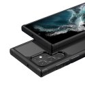 Crong Hybrid Clear Cover - Etui Samsung Galaxy S22 Ultra (czarny) Crong