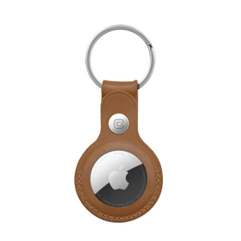 Crong Leather Case with Key Ring - Skórzane etui ochronne brelok do Apple AirTag (brązowy) Crong Crong Leather Case with Key Ring - Skórzane etui ochronne brelok do Apple AirTag (brązowy) Crong