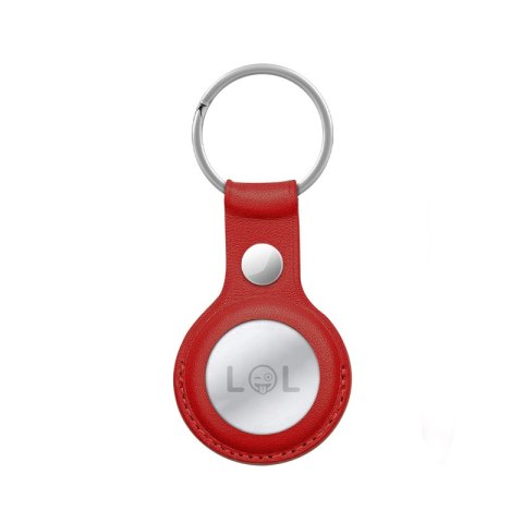 Crong Leather Case with Key Ring - Skórzane etui ochronne brelok do Apple AirTag (czerwony) Crong Crong Leather Case with Key Ring - Skórzane etui ochronne brelok do Apple AirTag (czerwony) Crong