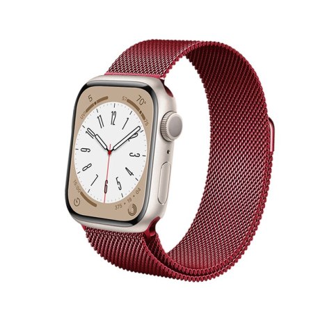 Crong Milano Steel - Pasek ze stali nierdzewnej do Apple Watch 38/40/41/42 mm (czerwony) Crong Crong Milano Steel - Pasek ze stali nierdzewnej do Apple Watch 38/40/41/42 mm (czerwony) Crong