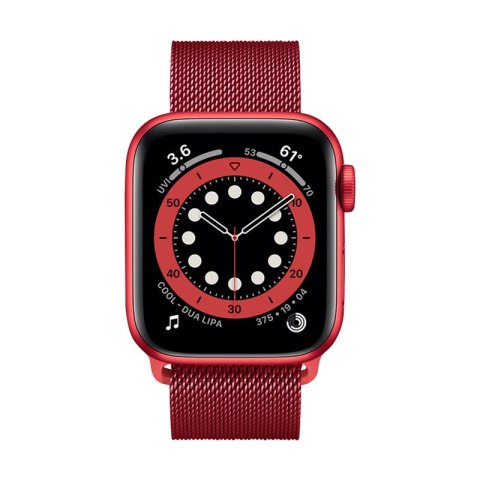 Crong Milano Steel - Pasek ze stali nierdzewnej do Apple Watch 38/40/41/42 mm (czerwony) Crong Crong Milano Steel - Pasek ze stali nierdzewnej do Apple Watch 38/40/41/42 mm (czerwony) Crong
