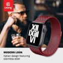Crong Milano Steel - Pasek ze stali nierdzewnej do Apple Watch 38/40/41/42 mm (czerwony) Crong