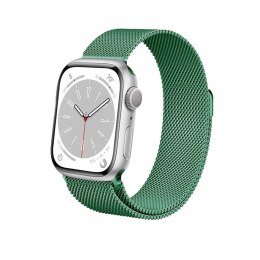 Crong Milano Steel - Pasek ze stali nierdzewnej do Apple Watch 44/45/46/49 mm (zielony) Crong
