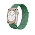 Crong Milano Steel - Pasek ze stali nierdzewnej do Apple Watch 44/45/46/49 mm (zielony) Crong