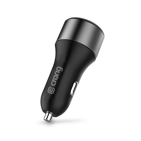 Crong Power Car Charger 63W - Ładowarka samochodowa USB-C PD 45W + USB QC 3.0 18W (czarny) Crong Crong Power Car Charger 63W - Ładowarka samochodowa USB-C PD 45W + USB QC 3.0 18W (czarny) Crong