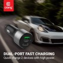 Crong Power Car Charger 63W - Ładowarka samochodowa USB-C PD 45W + USB QC 3.0 18W (czarny) Crong