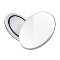 Crong PowerSpot Fast Wireless Charger - Aluminiowa ładowarka bezprzewodowa Qi 15W USB-C z powłoką ze szkła hartowanego (Silver W Crong