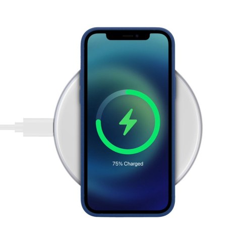 Crong PowerSpot Fast Wireless Charger - Aluminiowa ładowarka bezprzewodowa Qi 15W USB-C z powłoką ze szkła hartowanego (Silver W Crong Crong PowerSpot Fast Wireless Charger - Aluminiowa ładowarka bezprzewodowa Qi 15W USB-C z powłoką ze szkła hartowanego (Silver W Crong