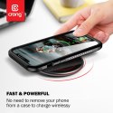 Crong PowerSpot Fast Wireless Charger - Aluminiowa ładowarka bezprzewodowa Qi 15W USB-C z powłoką ze szkła hartowanego (Silver W Crong