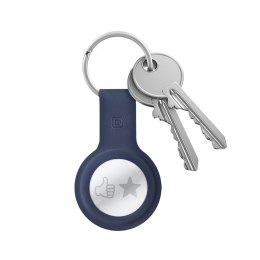 Crong Silicone Case with Key Ring - Etui ochronne brelok do Apple AirTag (granatowy) Crong