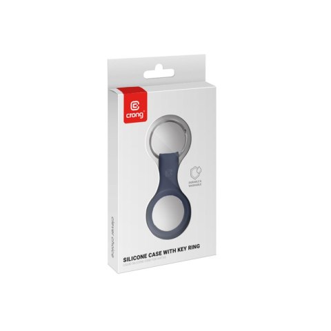 Crong Silicone Case with Key Ring - Etui ochronne brelok do Apple AirTag (granatowy) Crong Crong Silicone Case with Key Ring - Etui ochronne brelok do Apple AirTag (granatowy) Crong