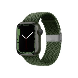 Crong Wave Band - Pleciony pasek do Apple Watch 38/40/41/42 mm (zielony) Crong