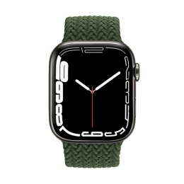 Crong Wave Band - Pleciony pasek do Apple Watch 38/40/41/42 mm (zielony) Crong