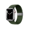 Crong Wave Band - Pleciony pasek do Apple Watch 38/40/41/42 mm (zielony) Crong
