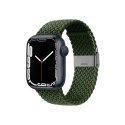 Crong Wave Band - Pleciony pasek do Apple Watch 38/40/41/42 mm (zielony) Crong