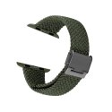Crong Wave Band - Pleciony pasek do Apple Watch 38/40/41/42 mm (zielony) Crong