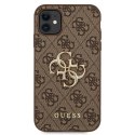 Guess 4G Big Metal Logo - Etui iPhone 11 (brązowy) Guess