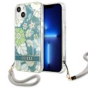 Guess Flower Cord - Etui ze smyczką iPhone 13 mini (Green) Guess
