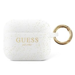 Guess Silicone Glitter Case Est - Etui Airpods Pro (biały) Guess