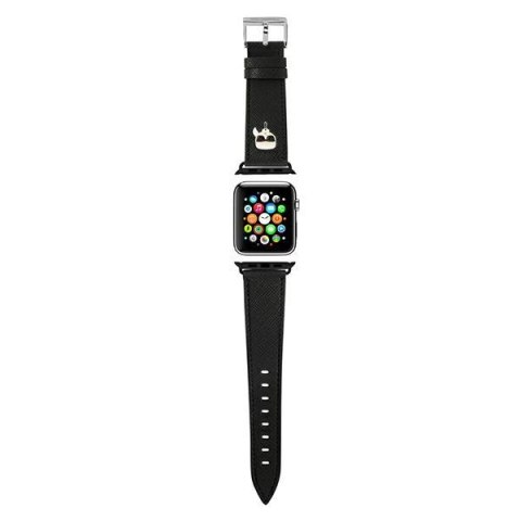 Karl Lagerfeld Saffiano Karl Head - Pasek do Apple Watch 42/44/45 mm (czarny) Karl Lagerfeld Karl Lagerfeld Saffiano Karl Head - Pasek do Apple Watch 42/44/45 mm (czarny) Karl Lagerfeld
