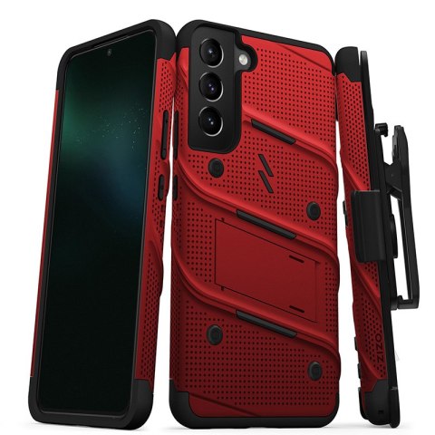 ZIZO BOLT Series - Pancerne etui Samsung Galaxy S22+ ze szkłem 9H na ekran + uchwyt z podstawką (czerwony) Zizo ZIZO BOLT Series - Pancerne etui Samsung Galaxy S22+ ze szkłem 9H na ekran + uchwyt z podstawką (czerwony) Zizo