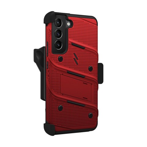 ZIZO BOLT Series - Pancerne etui Samsung Galaxy S22+ ze szkłem 9H na ekran + uchwyt z podstawką (czerwony) Zizo ZIZO BOLT Series - Pancerne etui Samsung Galaxy S22+ ze szkłem 9H na ekran + uchwyt z podstawką (czerwony) Zizo