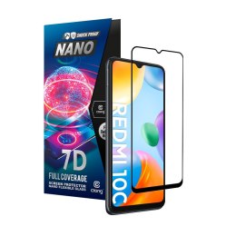 Crong 7D Nano Flexible Glass - Niepękające szkło hybrydowe 9H na cały ekran Xiaomi Redmi 10C Crong
