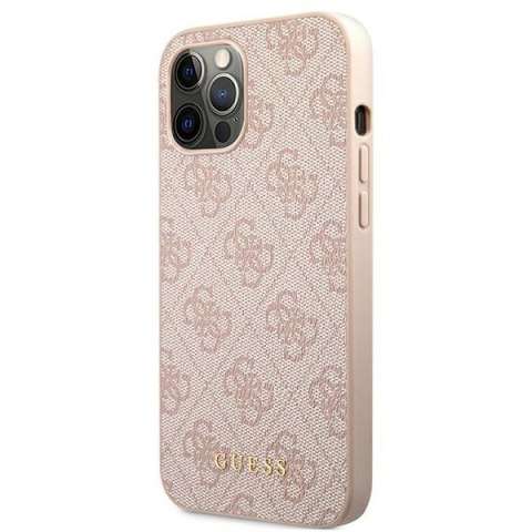 Guess 4G Metal Gold Logo - Etui iPhone 12 / iPhone 12 Pro (różowy) Guess Guess 4G Metal Gold Logo - Etui iPhone 12 / iPhone 12 Pro (różowy) Guess