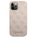 Guess 4G Metal Gold Logo - Etui iPhone 12 / iPhone 12 Pro (różowy) Guess