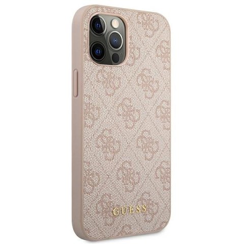 Guess 4G Metal Gold Logo - Etui iPhone 12 / iPhone 12 Pro (różowy) Guess Guess 4G Metal Gold Logo - Etui iPhone 12 / iPhone 12 Pro (różowy) Guess