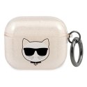 Karl Lagerfeld Choupette Head Glitter - Etui AirPods 3 (złoty) Karl Lagerfeld